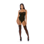 Sexy lingerie teddy met cheetah mesh voor verleidelijke silhouet - Feline - Afbeelding 14