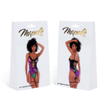 Zwarte body lingerie met bloemenprint en verstelbare details voor curvy – LIN - Afbeelding 9