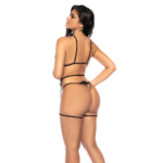 Lingerie set zwart met mesh en jarretel voor een sexy elegante look – LIN - Afbeelding 8