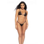 Lingerie set zwart met mesh en jarretel voor een sexy elegante look – LIN - Afbeelding 3