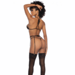 jarretelset met geborduurd applicatie voor verleidelijke lingerie-look – LIN - Afbeelding 2
