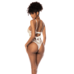 Kanten body met beugels en transparant gaas voor sensuele rondingen – LIN - Afbeelding 8