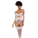 Kanten jarretelset met verleidelijke bustier voor curvy silhouetten - SexyPlus - Afbeelding 10