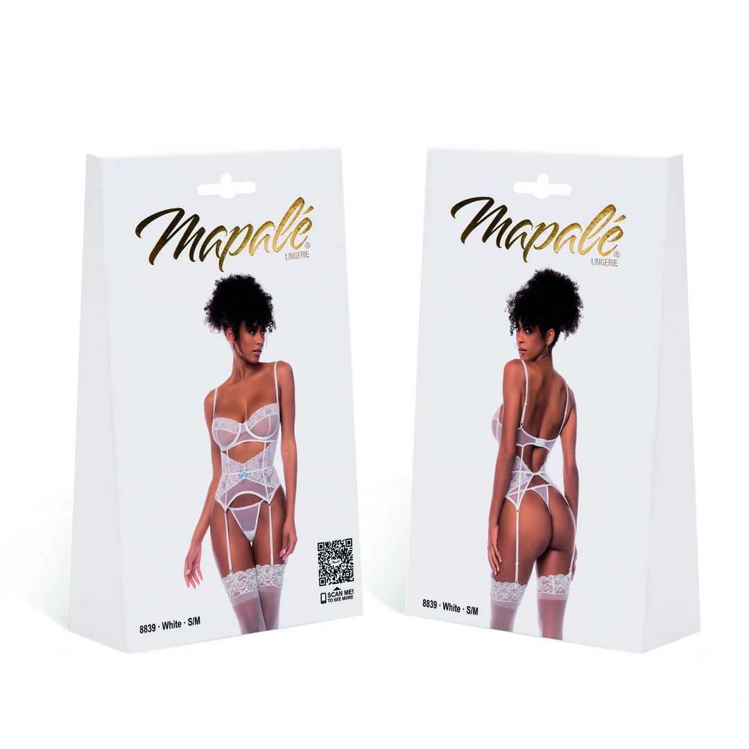 Kanten jarretelset met verleidelijke bustier voor curvy silhouetten - SexyPlus - Afbeelding 6