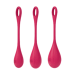 Kegel ball set met zachte structuur – Yoni Power 1 - Kegel Ball Set - Rood - Afbeelding 5