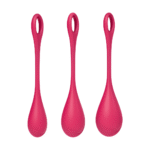 Kegel ball set met zachte structuur – Yoni Power 1 - Kegel Ball Set - Rood - Afbeelding 4