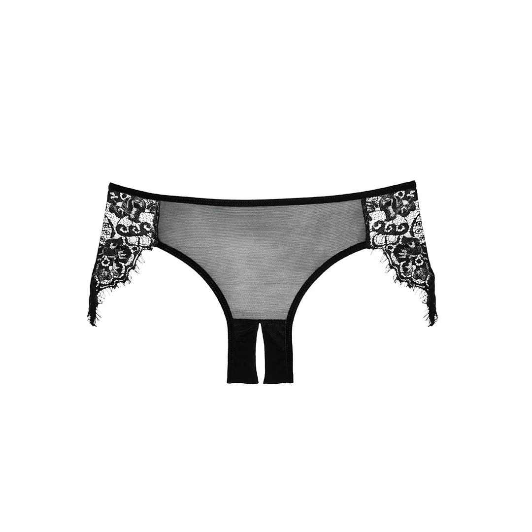 Lavish open kruis slip met kant