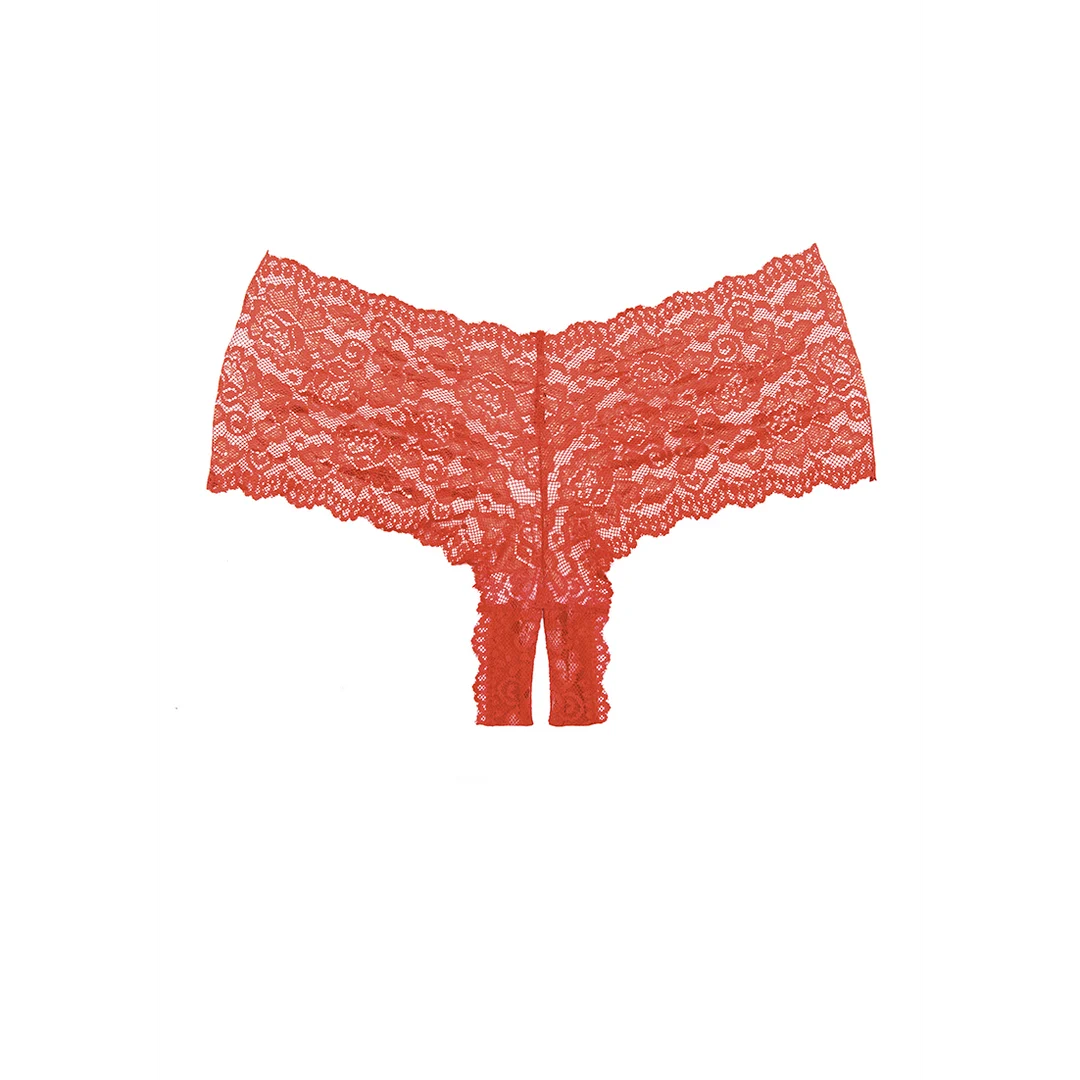 Candy Apple Slip aus Spitze mit offenem Schritt – Bild 7