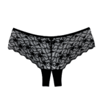 Sexy slipje met geschulpte kant en open kruis voor curves - Sweetheart - Afbeelding 2