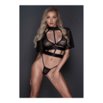 Corset met mesh en string voor gewaagde, speelse allure – LIN - Afbeelding 6