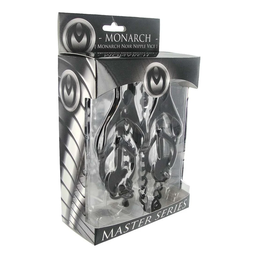 Monarch Noir zwarte tepelklemmen met ketting