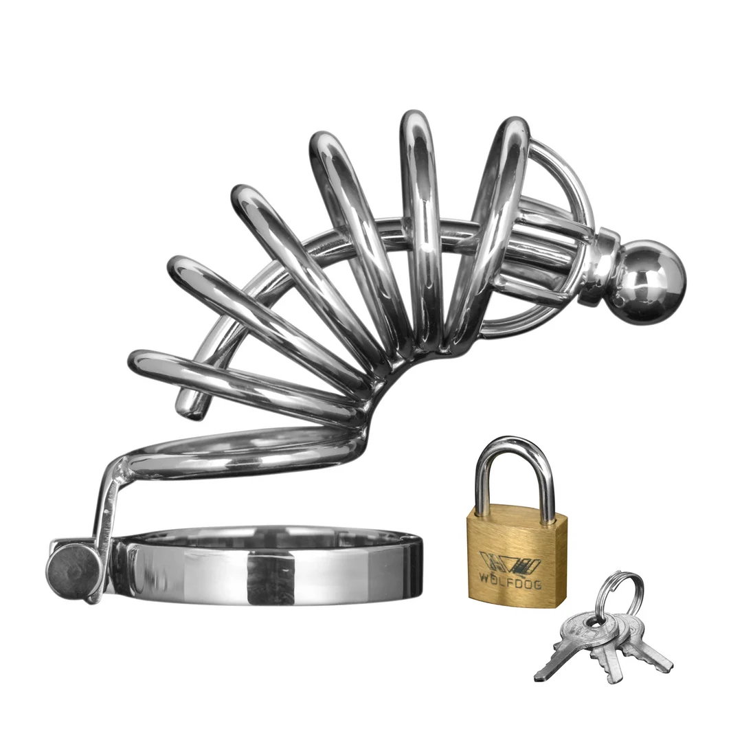 Cage de chasteté Asylum avec 6 anneaux – Image 2