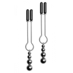BDSM tepelklemset met sierlijke kralen – Decoratieve Tepelklemset met Drievoudige Kralen - Afbeelding 3
