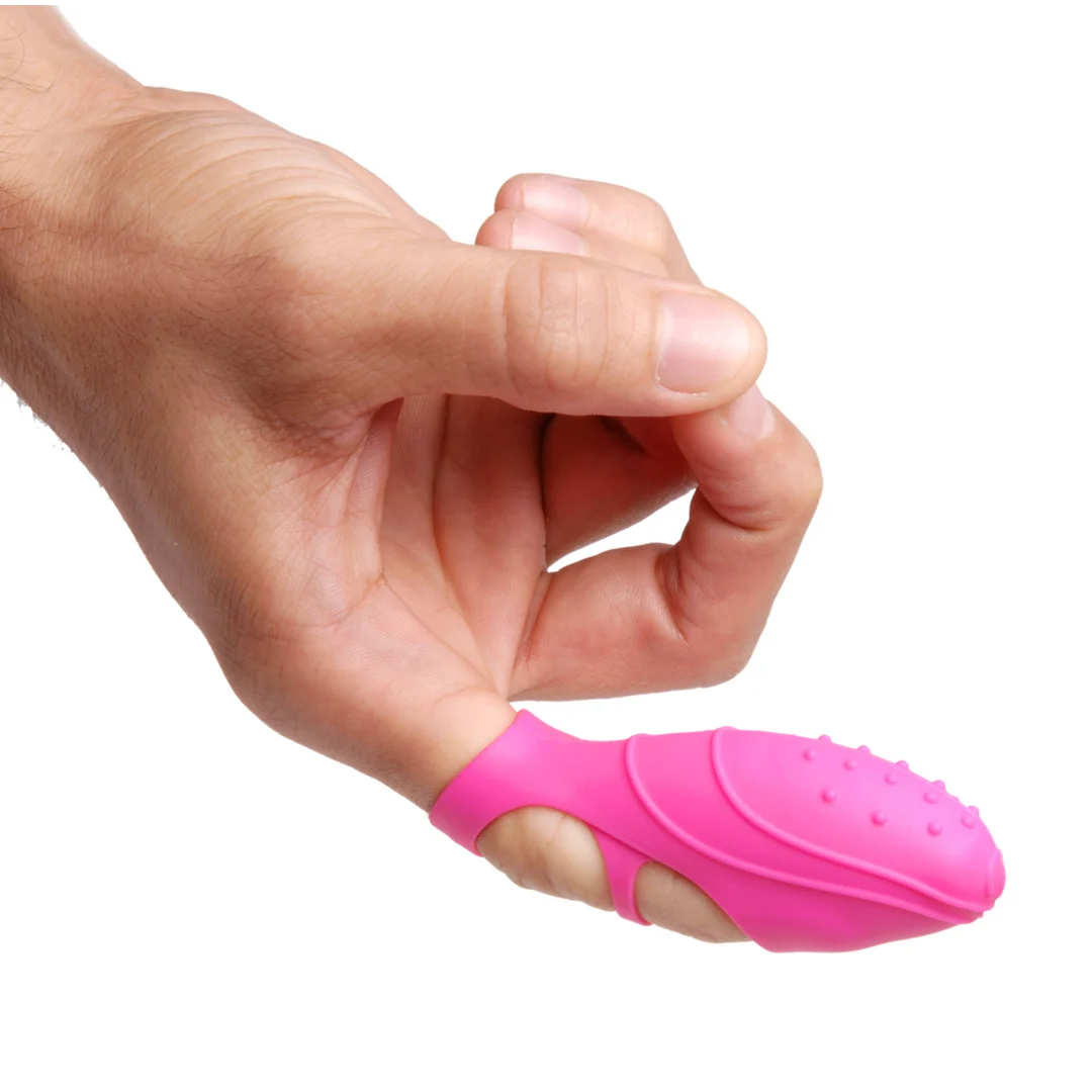 Bang Her roze silicone vingervibrator - Afbeelding 2