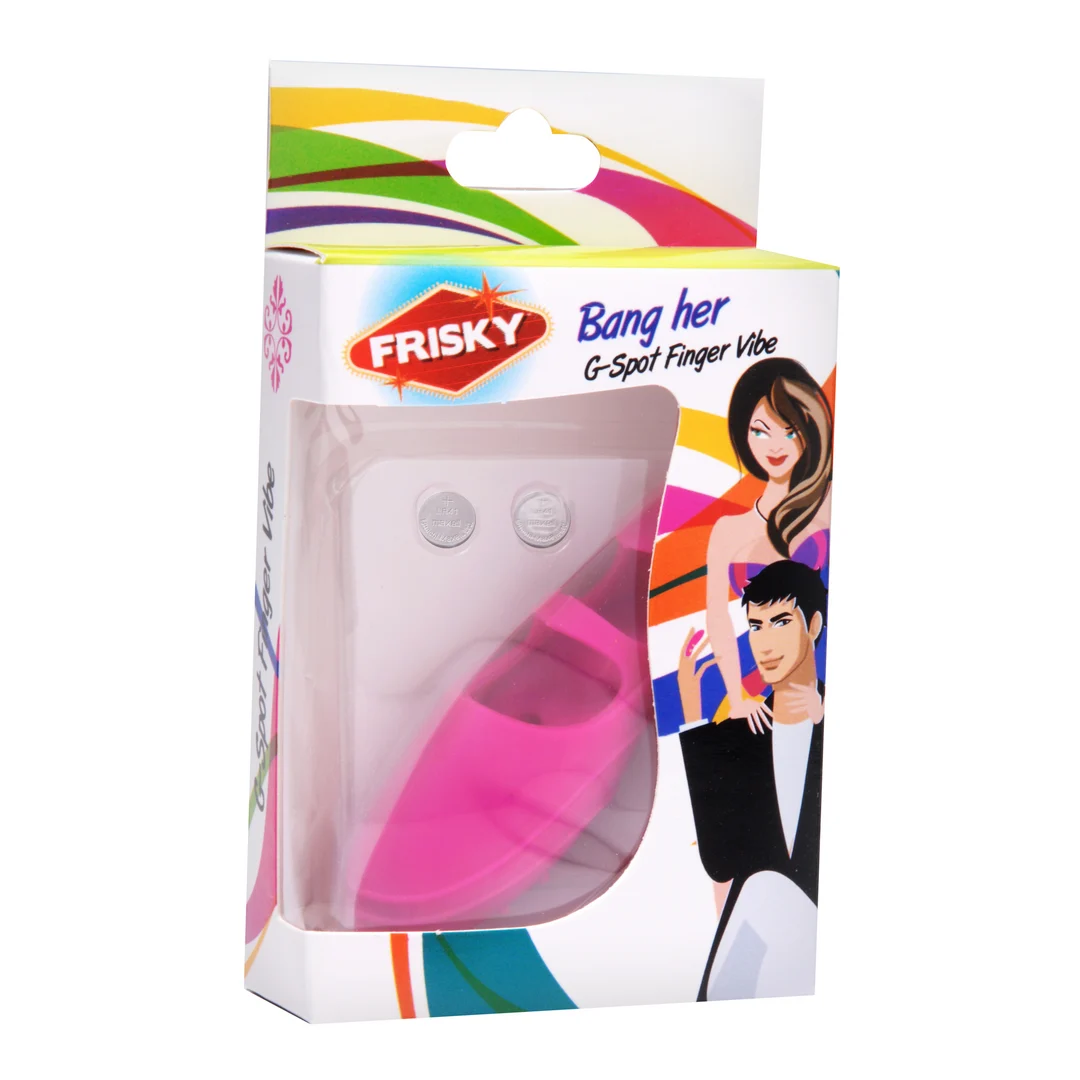 AD875-2 Bang Her roze silicone vingervibrator - Afbeelding 1