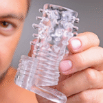 Penis sleeve met vibrerende bullet – Textured Erectiesleeve - Afbeelding 3