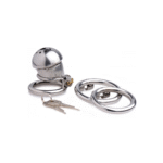 Chastity cage met drie O-ringen – Slotbare Kink Cage - Afbeelding 4