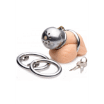 Chastity cage met drie O-ringen – Slotbare Kink Cage - Afbeelding 3