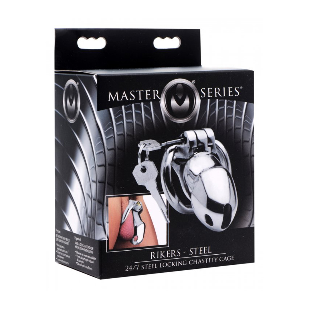 AF441-2 Chastity cage met compact ontwerp – RVS Locking Chastity Cage - Afbeelding 1