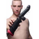 realistische vibrator – hand-held stootactie met 2 snelheden – XR Brands zwart XR Brands - Afbeelding 5