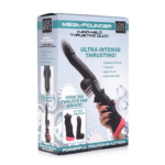 realistische vibrator – hand-held stootactie met 2 snelheden – XR Brands zwart XR Brands