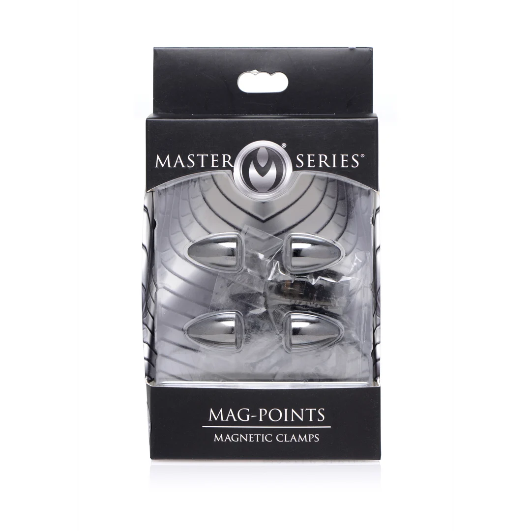 BDSM tepelspeelgoed met magnetische druk – Mag Points - Magnetische Tepelklem Set - Afbeelding 1