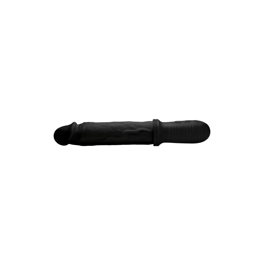 realistische vibrator – vibrerend en automatisch stotend – XR Brands zwart XR Brands - Afbeelding 4