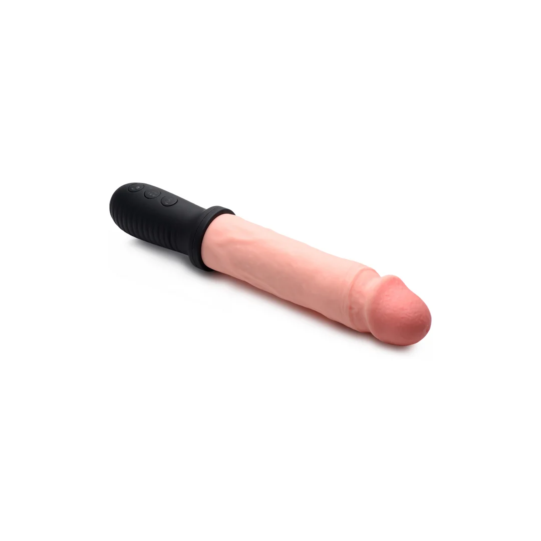 realistische vibrator – vibrerend en automatisch stotend – XR Brands zwart XR Brands - Afbeelding 9