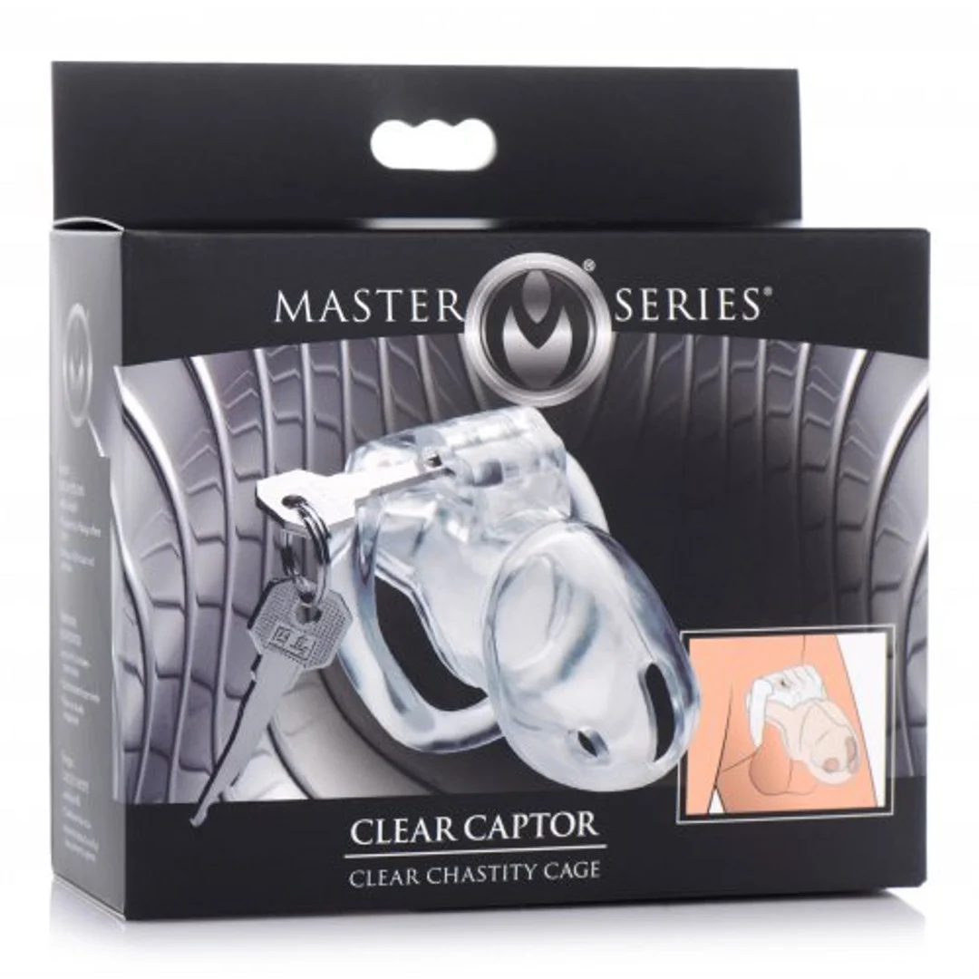 Chastity cage met veilig slot – Medium - Afbeelding 1
