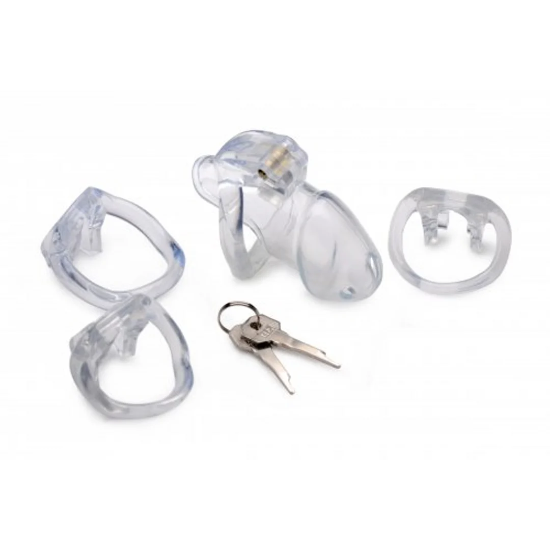 Chastity cage met veilig slot – Medium - Afbeelding 4