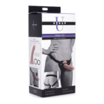 strap-on met verstelbaar harnas – Seducer - Siliconen Dildo met Harness - 7 / 18 cm