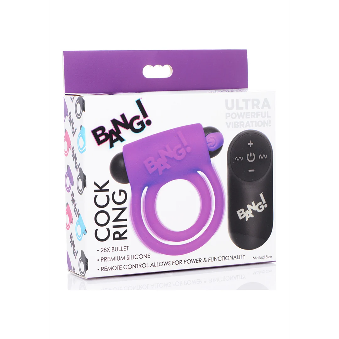 Anello fallico in silicone XR Brands con vibratore bullet e telecomando - immagine 5