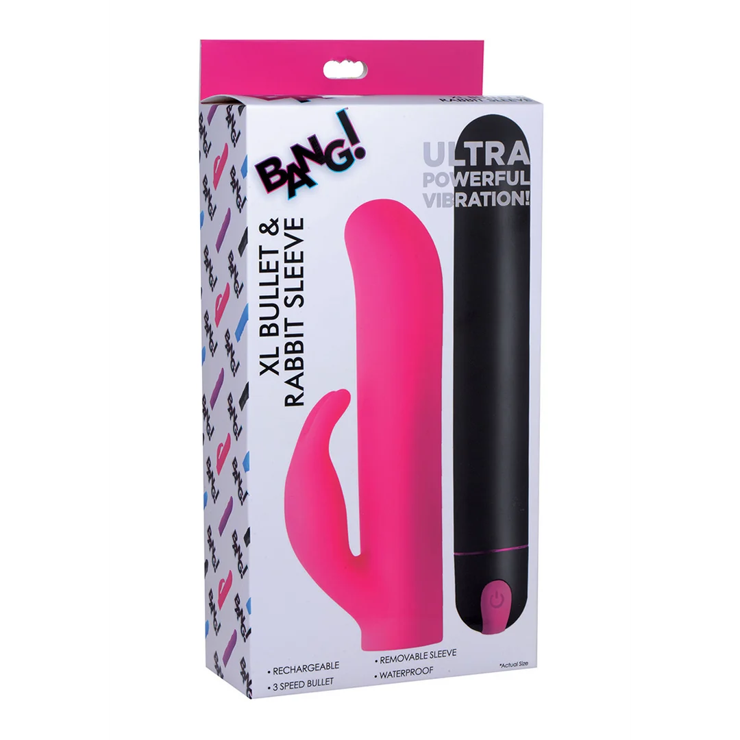 XR Brands XL Bullet en Rabbit Silicone Sleeve