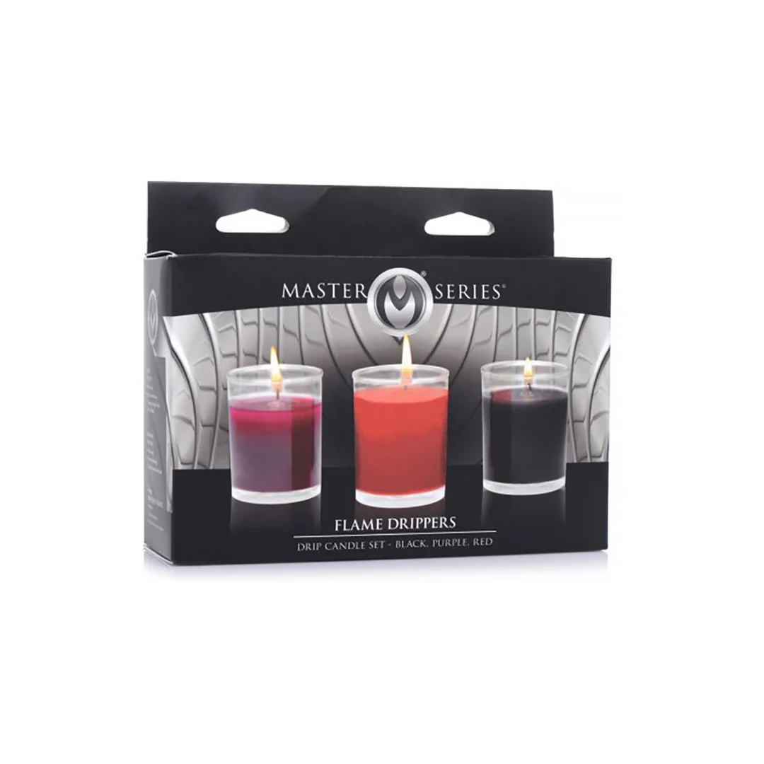 Massagekaars – Flame Drippers druppkaars set voor kaarsspel – licht geparfumeerd – 3 stuks - Afbeelding 1