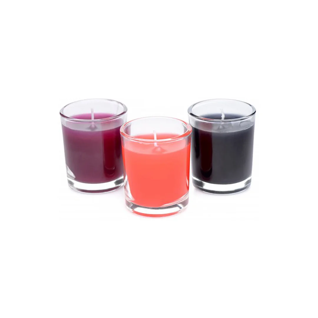 Massagekaars – Flame Drippers druppkaars set voor kaarsspel – licht geparfumeerd – 3 stuks - Afbeelding 5
