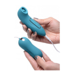 duo vibrator – thumping ei & lickende clitorisstimulator – XR Brands - Afbeelding 4