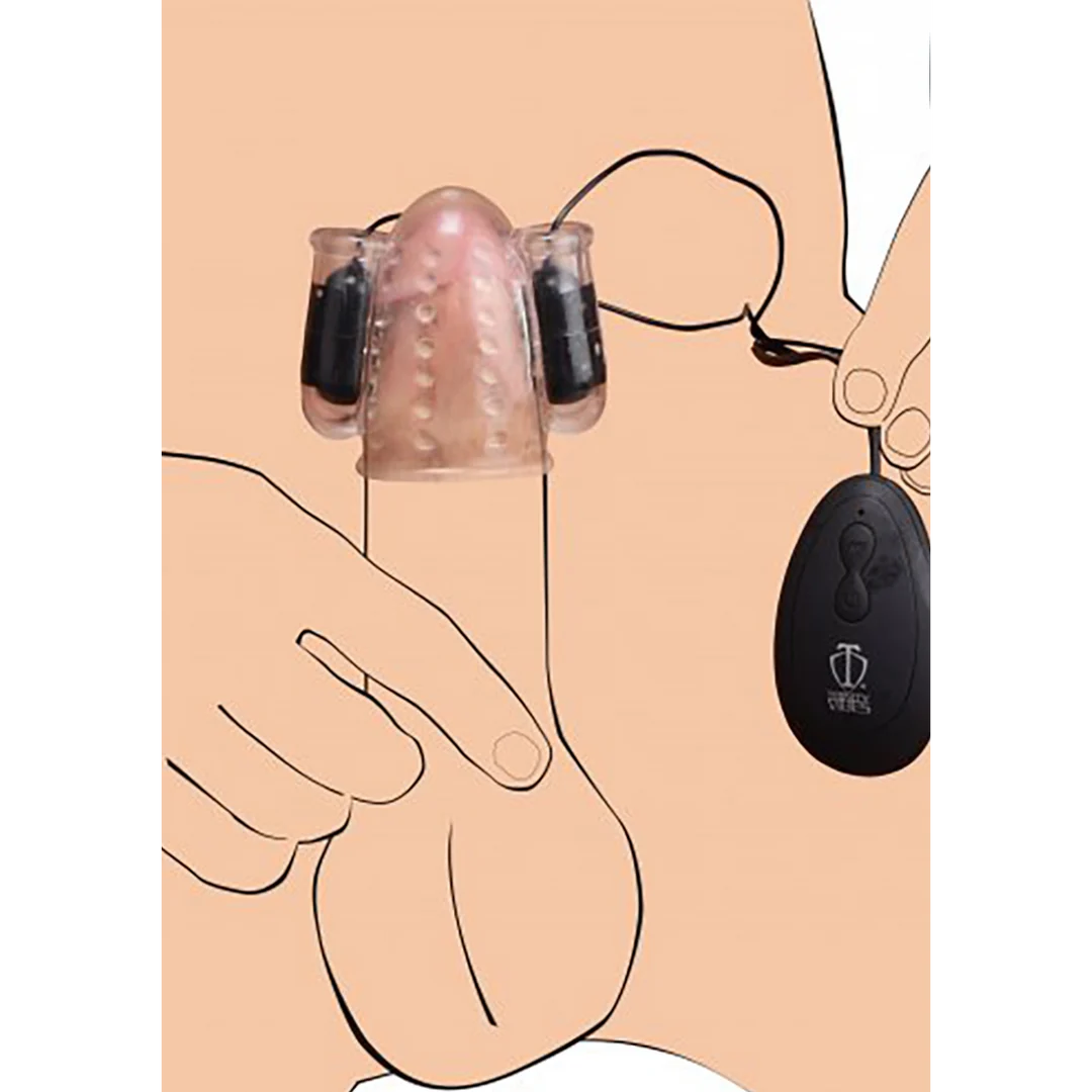 XR Brands Deluxe Dual Vibrating Head Teaser – Bild 3