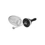 Anale douche – Automatische vibrerende enema slang met 3 spray- en 3 vibratiestanden, 5 jets (360°), USB-oplaadbaar, IPX7 – 350 ml – Zwart/Helder - Afbeelding 2