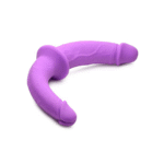strap-on met verstelbare band – Double Charmer - Silicone Double Dildo met Harness - Afbeelding 2