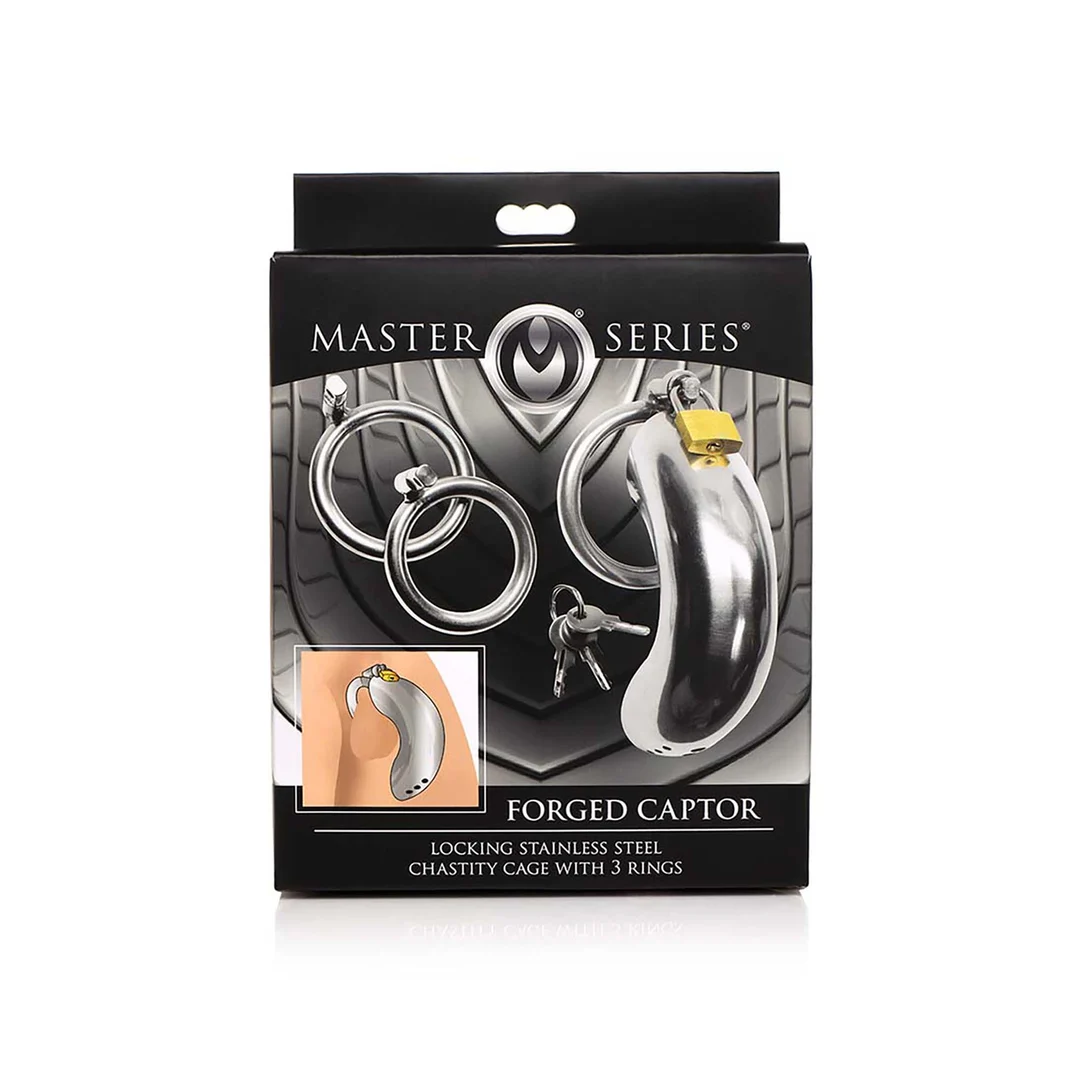XR Brands Forged Captor roestvrijstalen chastity cage