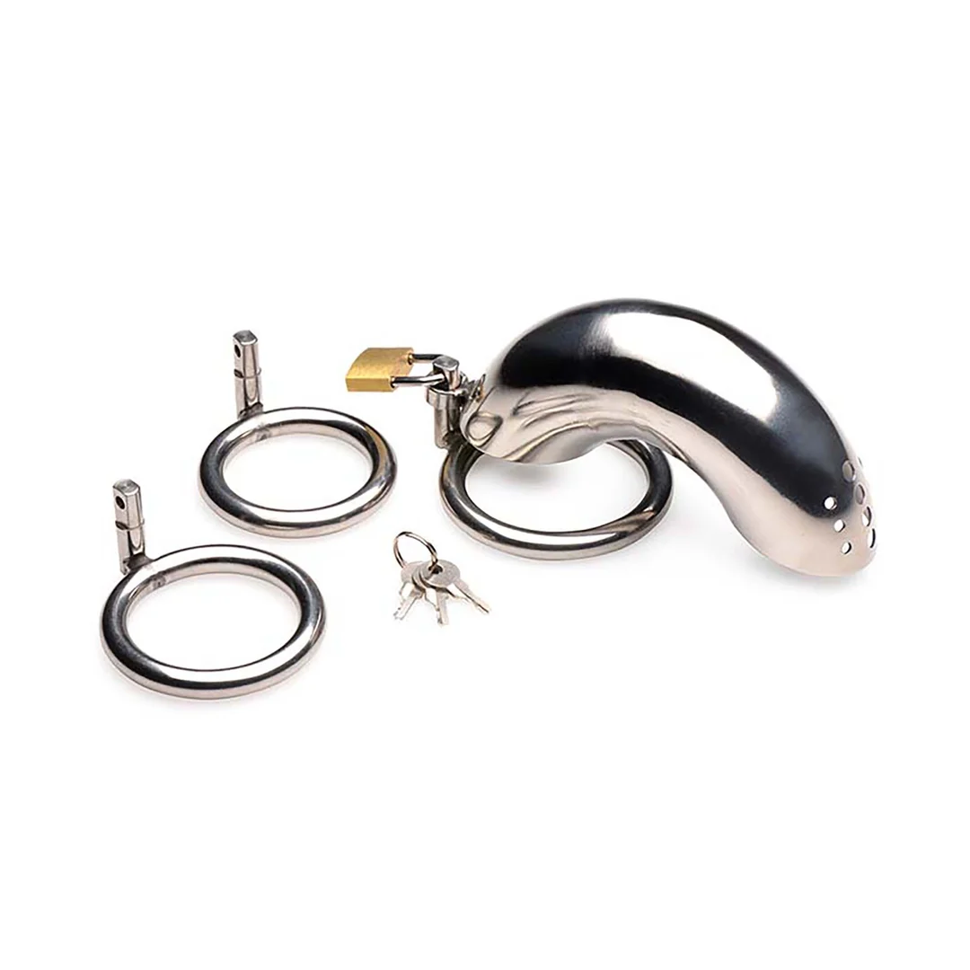 Cage de chasteté en acier inoxydable Forged Captor XR Brands – Image 3