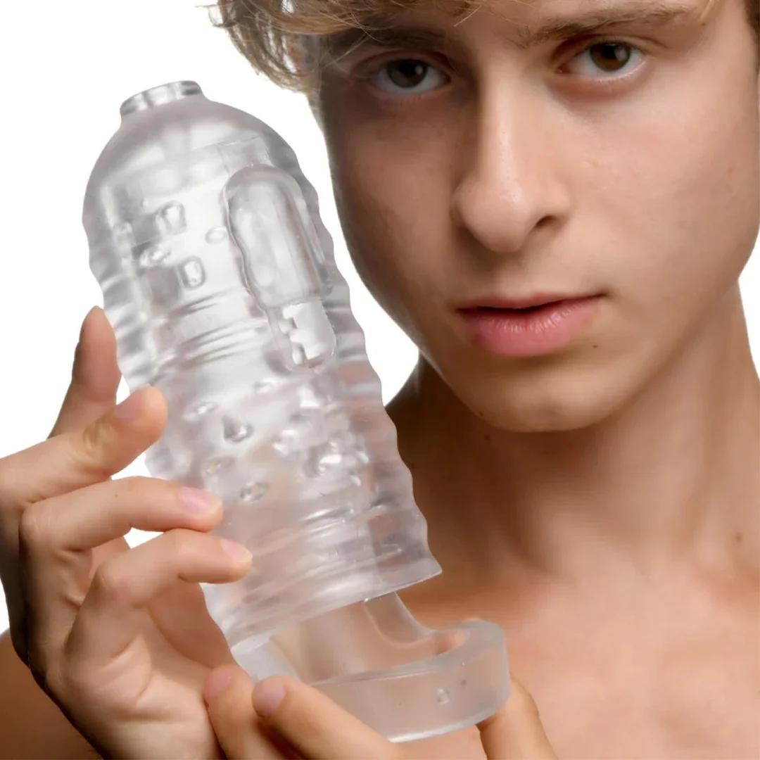 Masturbatore XR Brands Milker in TPE con fascia per i testicoli - immagine 5