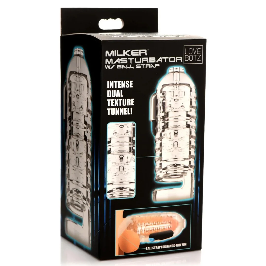 XR Brands Milker TPE masturbator met balband
