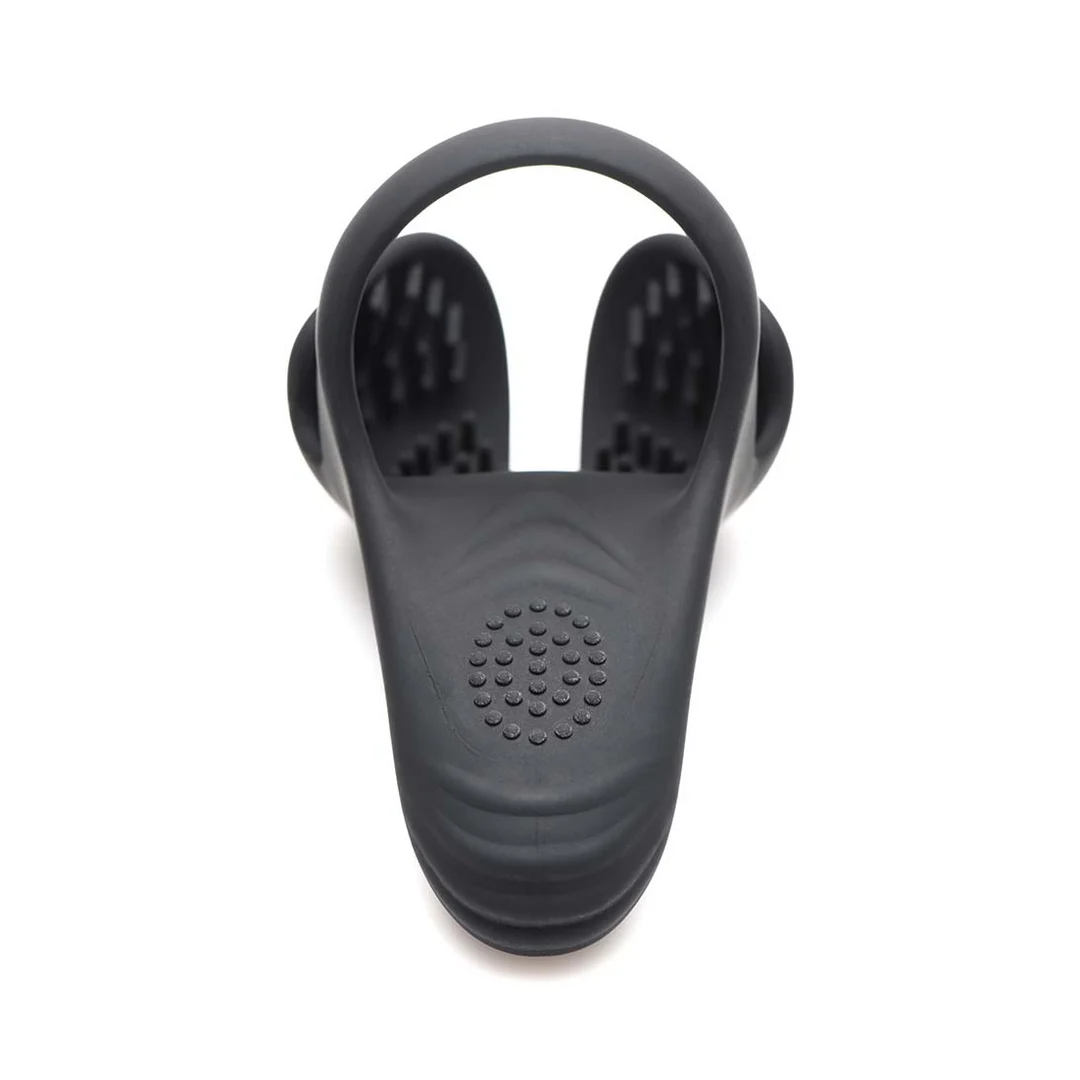 Anneau pénien et testiculaire en silicone XR Brands avec télécommande – Image 2