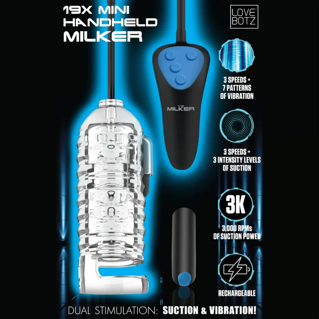 XR Brands Mini Handheld Milker schwarz – Bild 3