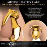 Chastity cage met 18k vergulding – Goud - Afbeelding 4