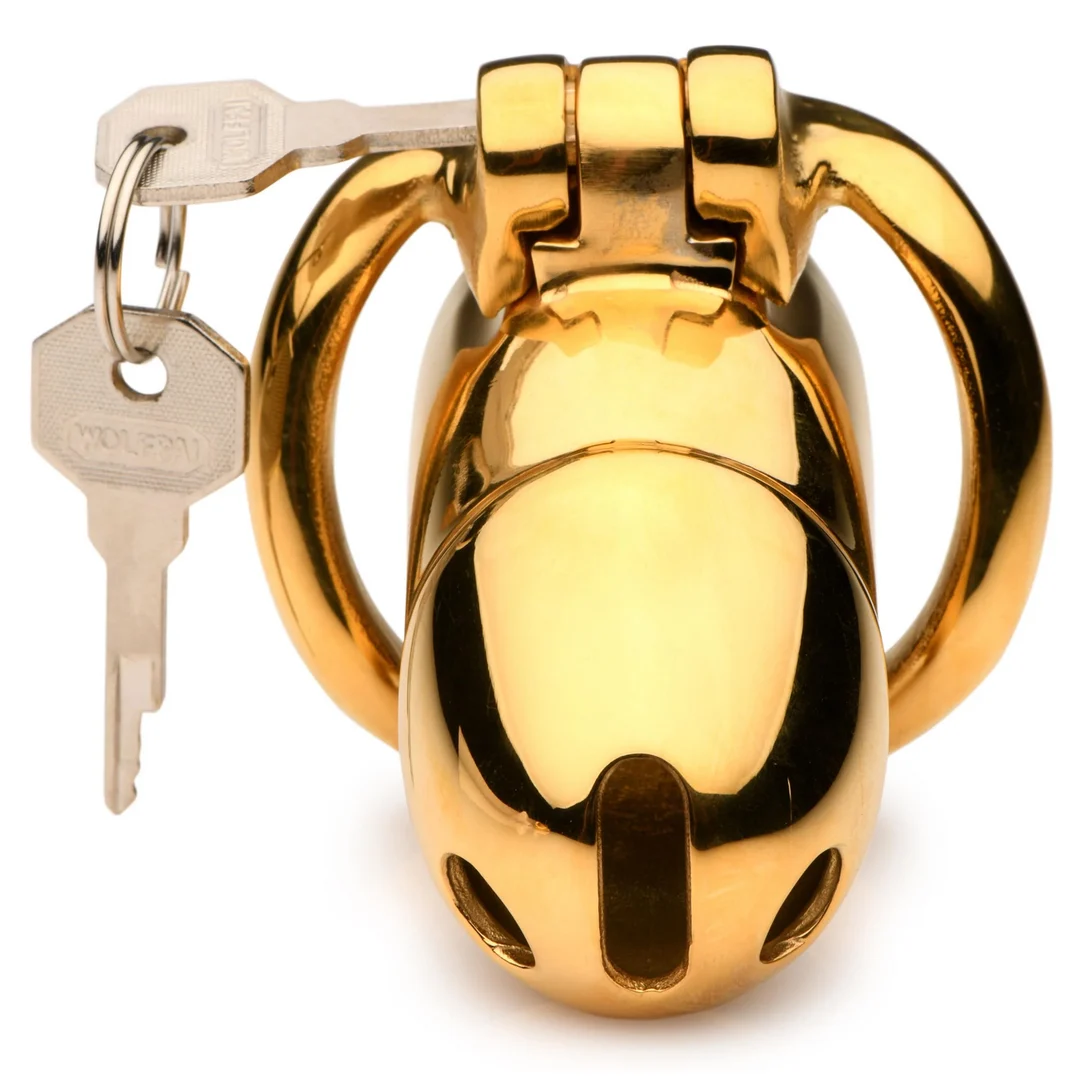 Cage de chasteté avec placage or 18k – Or – Image 3