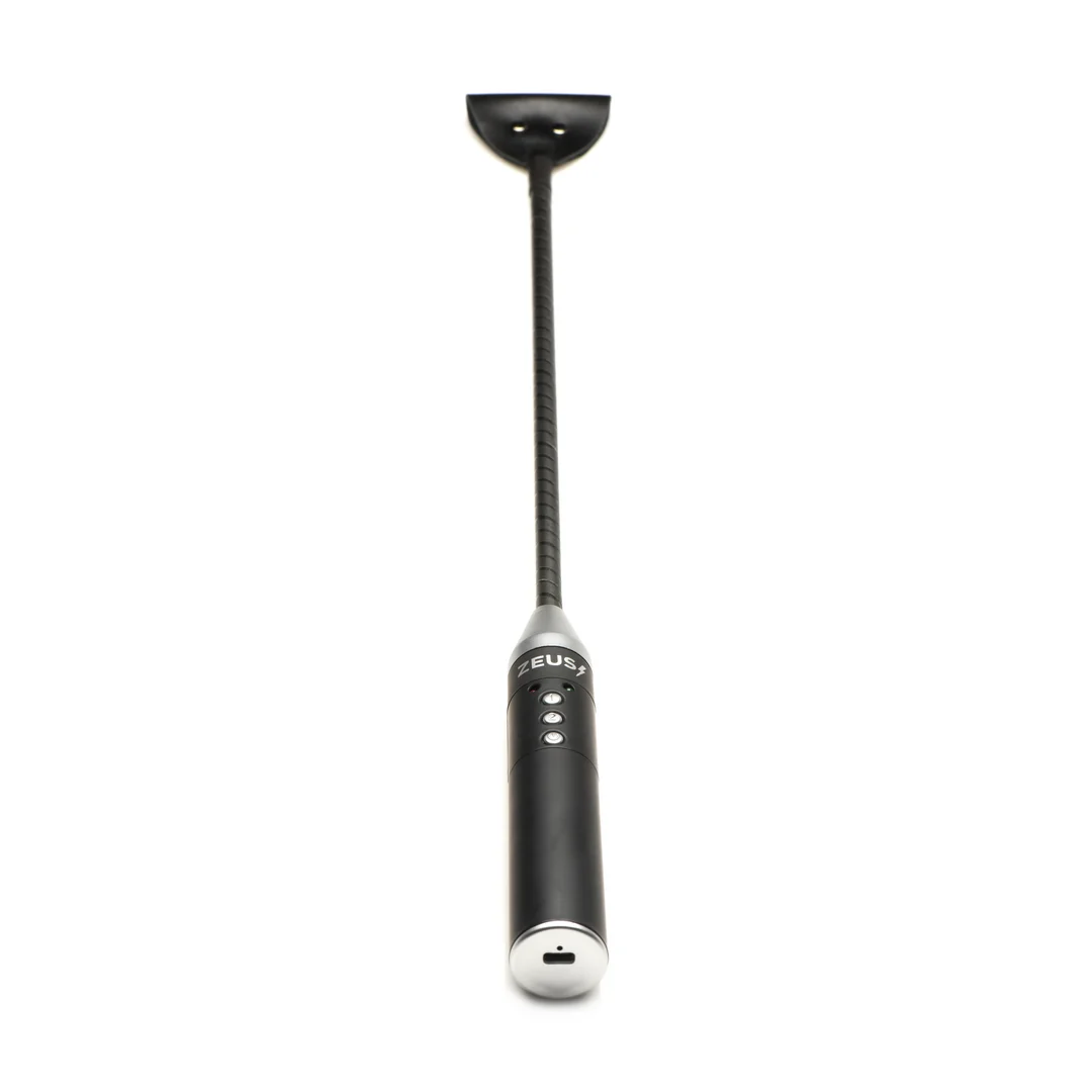 BDSM crop met stevige grip – E-Stim Crop - Zwart - Afbeelding 3