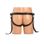 strap-on met verstelbaar harnas – Velvet Kiss Strap-On Harnas - Zwart - Afbeelding 2