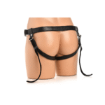 strap-on met verstelbaar harnas – Velvet Kiss Strap-On Harnas - Zwart - Afbeelding 3